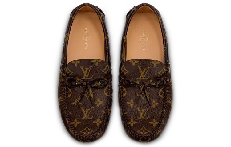 LOUIS VUITTON Arizona Moccasin Shoes 'Brown Logo Monogram' 1A3NCC - 4