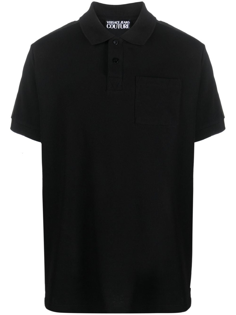 logo-tape cotton polo shirt 1