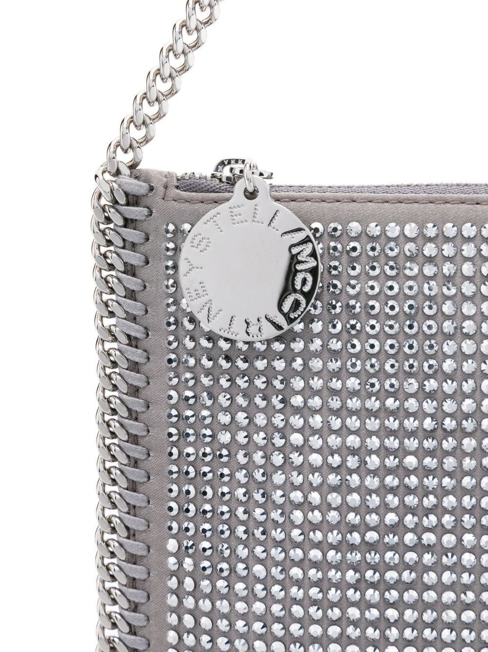 Falabella Pochette crystal-embellished chain shoulder bag - 4