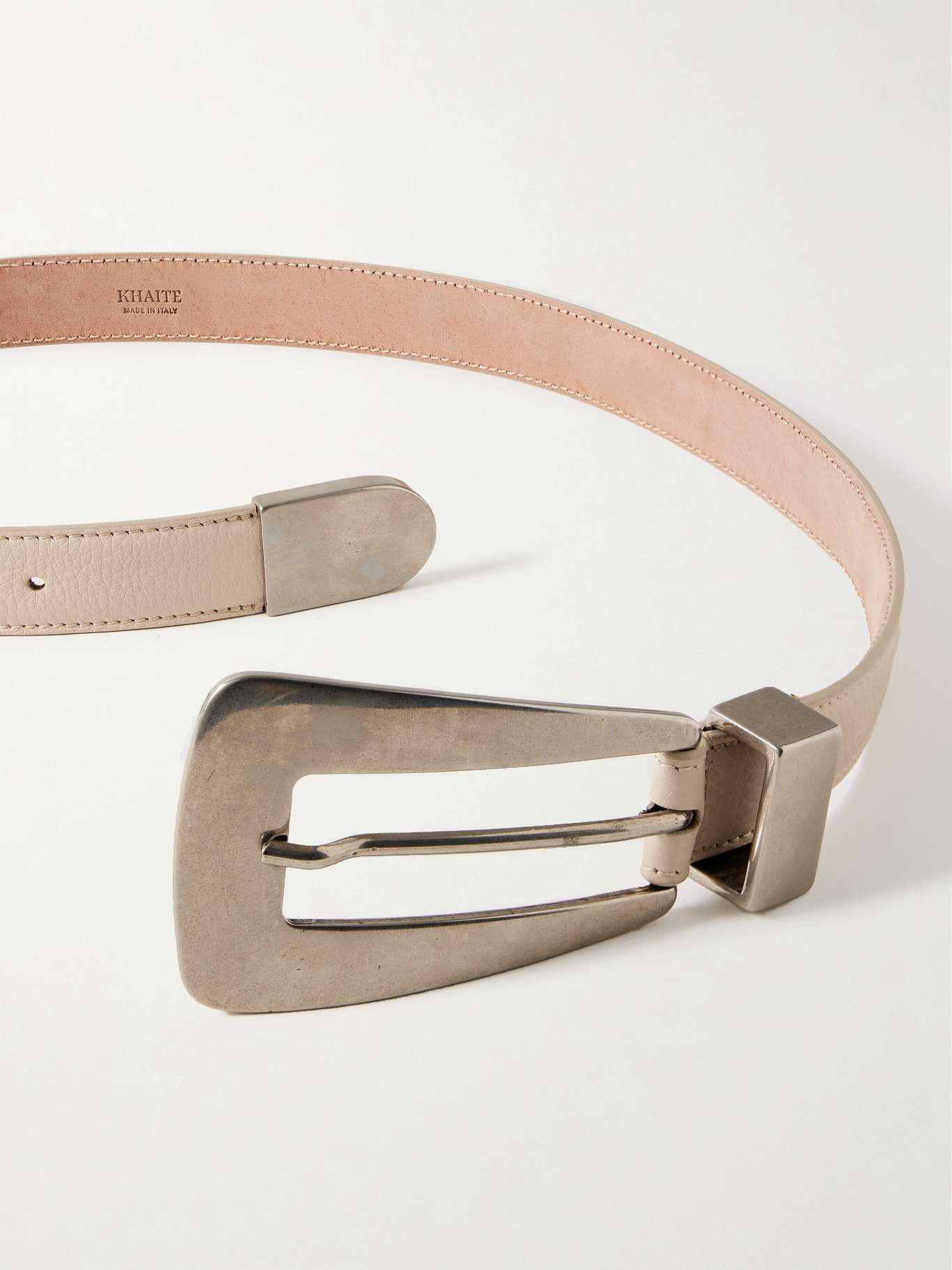 Lucca textured-leather belt - 3