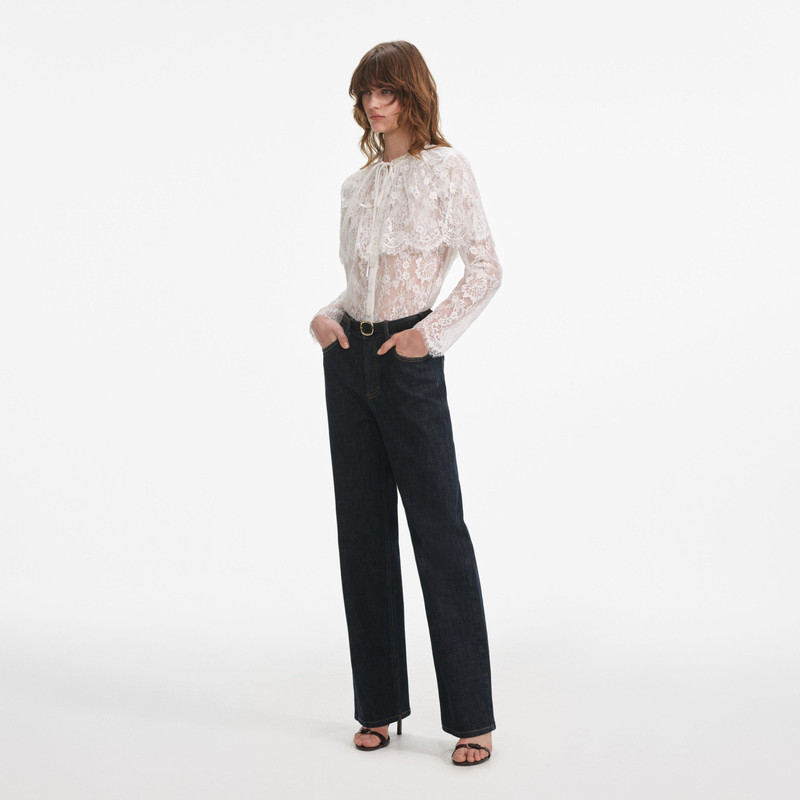 Indigo Straight Leg Jeans 2