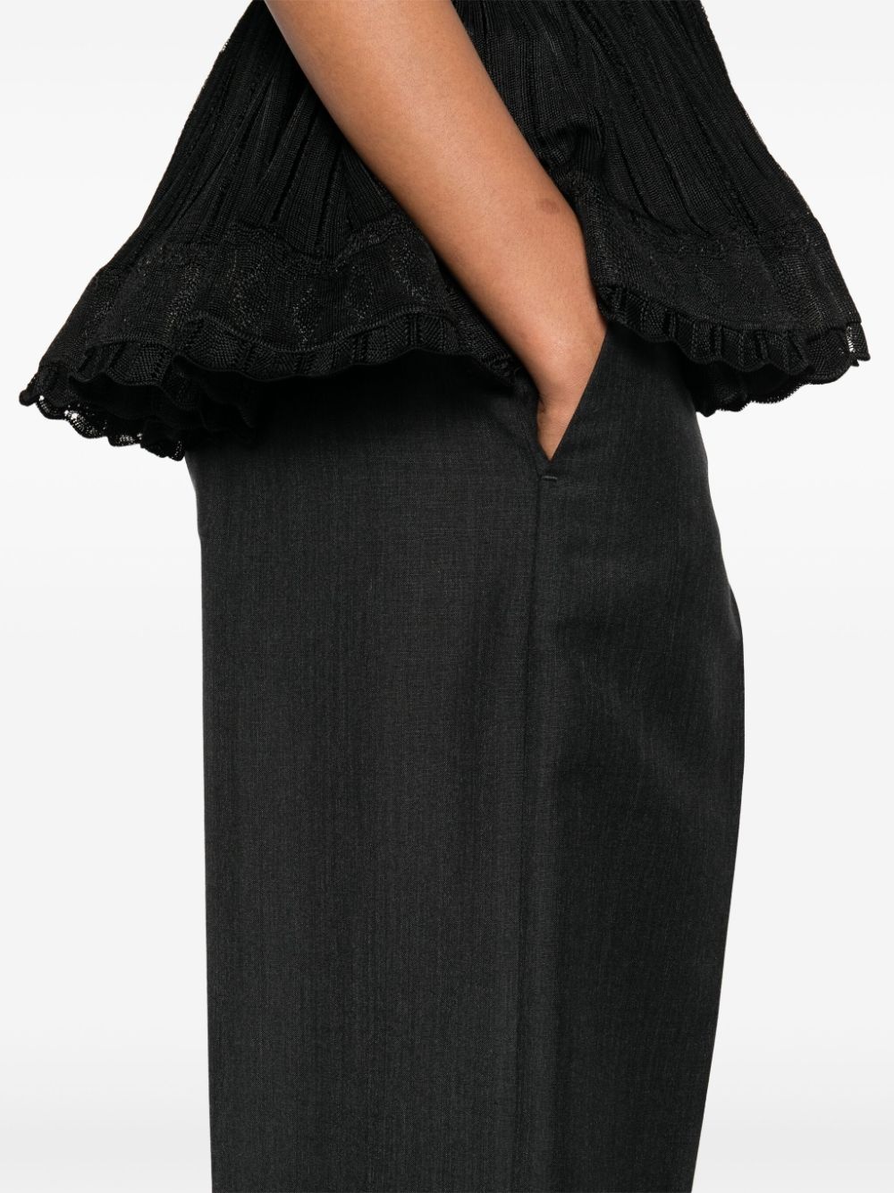 high-waist tailored trousers - 5