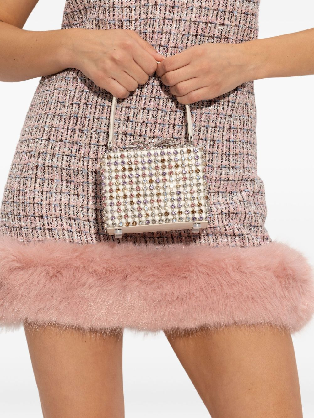 crystal-embellished bow tote bag - 2