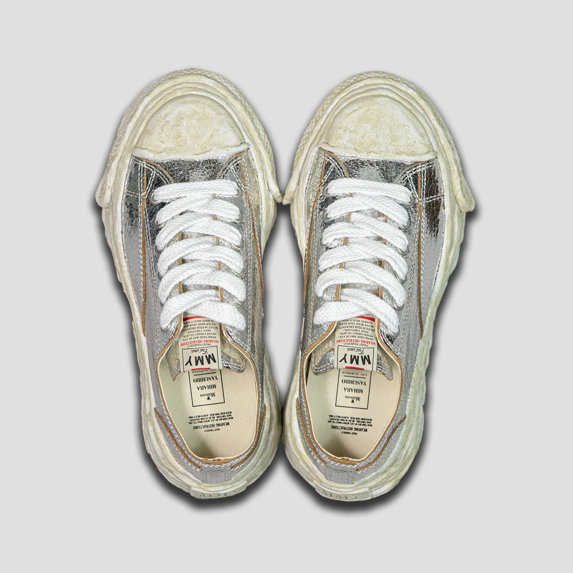 PETERSON 23 OG SOLE LOW-TOP CRACK LEATHER SNEAKERS - 3