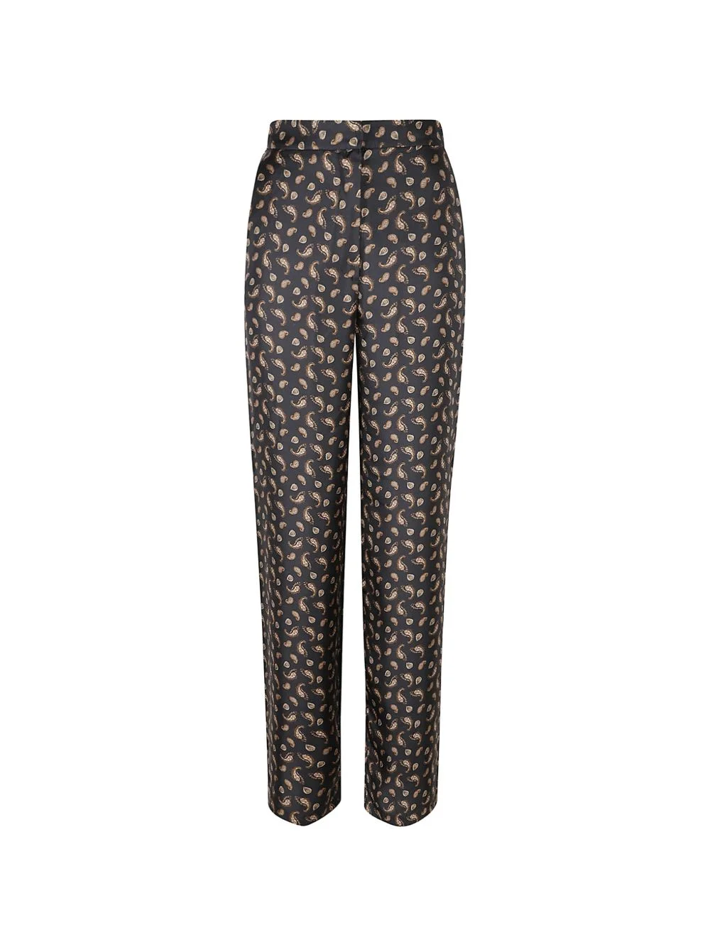 paisley-print silk trousers - 1