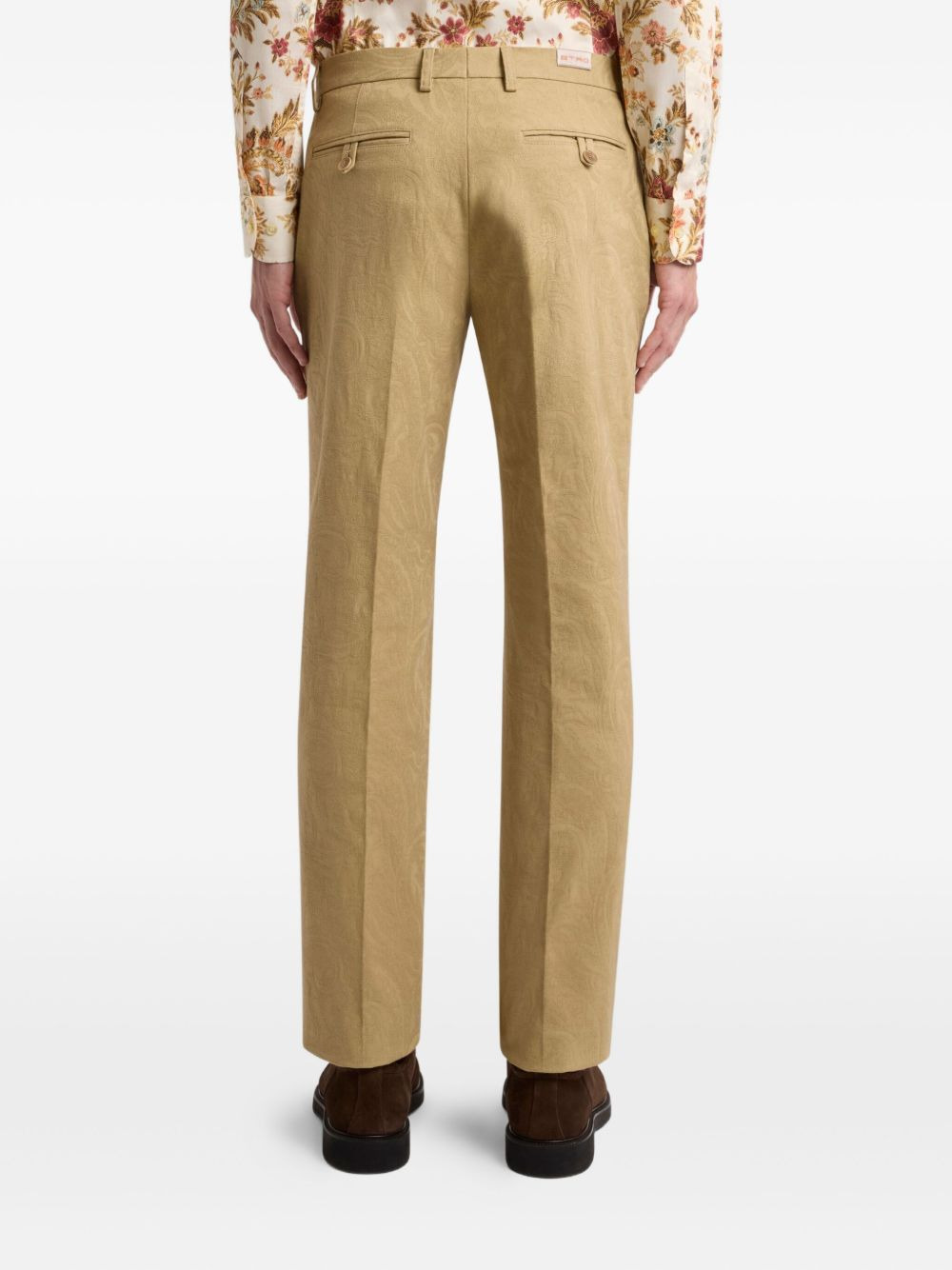 paisley-jacquard trousers - 4