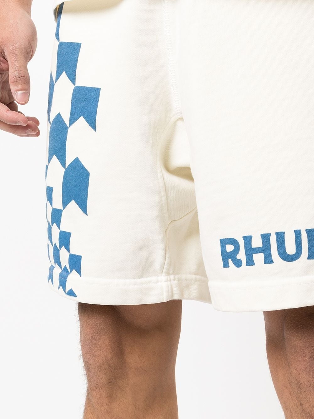 logo-print Terry track shorts - 5