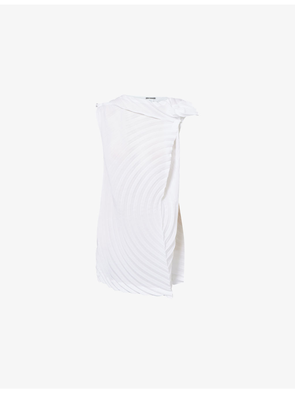 Paper Bag Pleats Knitted Midi Dress - 1