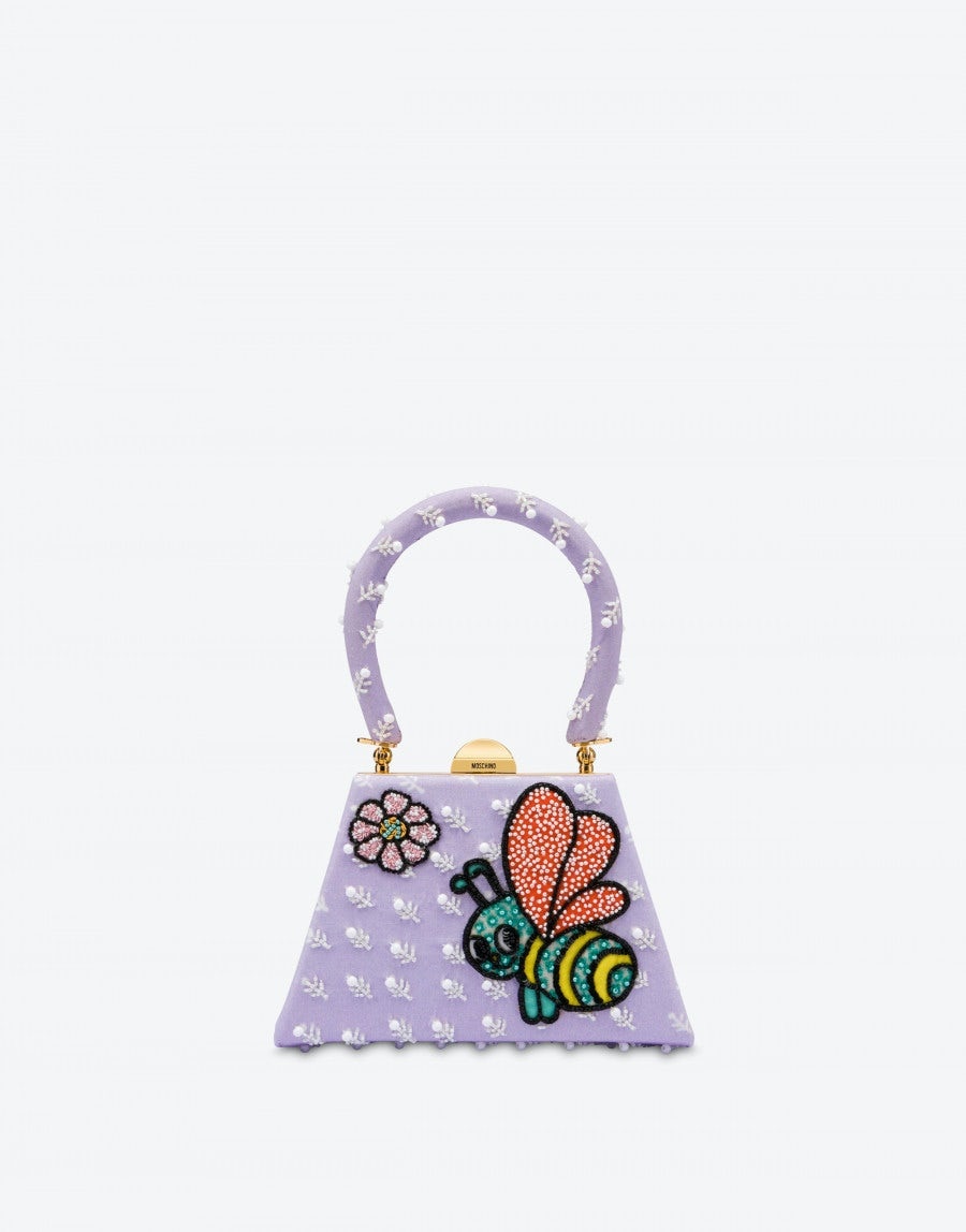BEE EMBROIDERY TRAPEZE BAG - 1