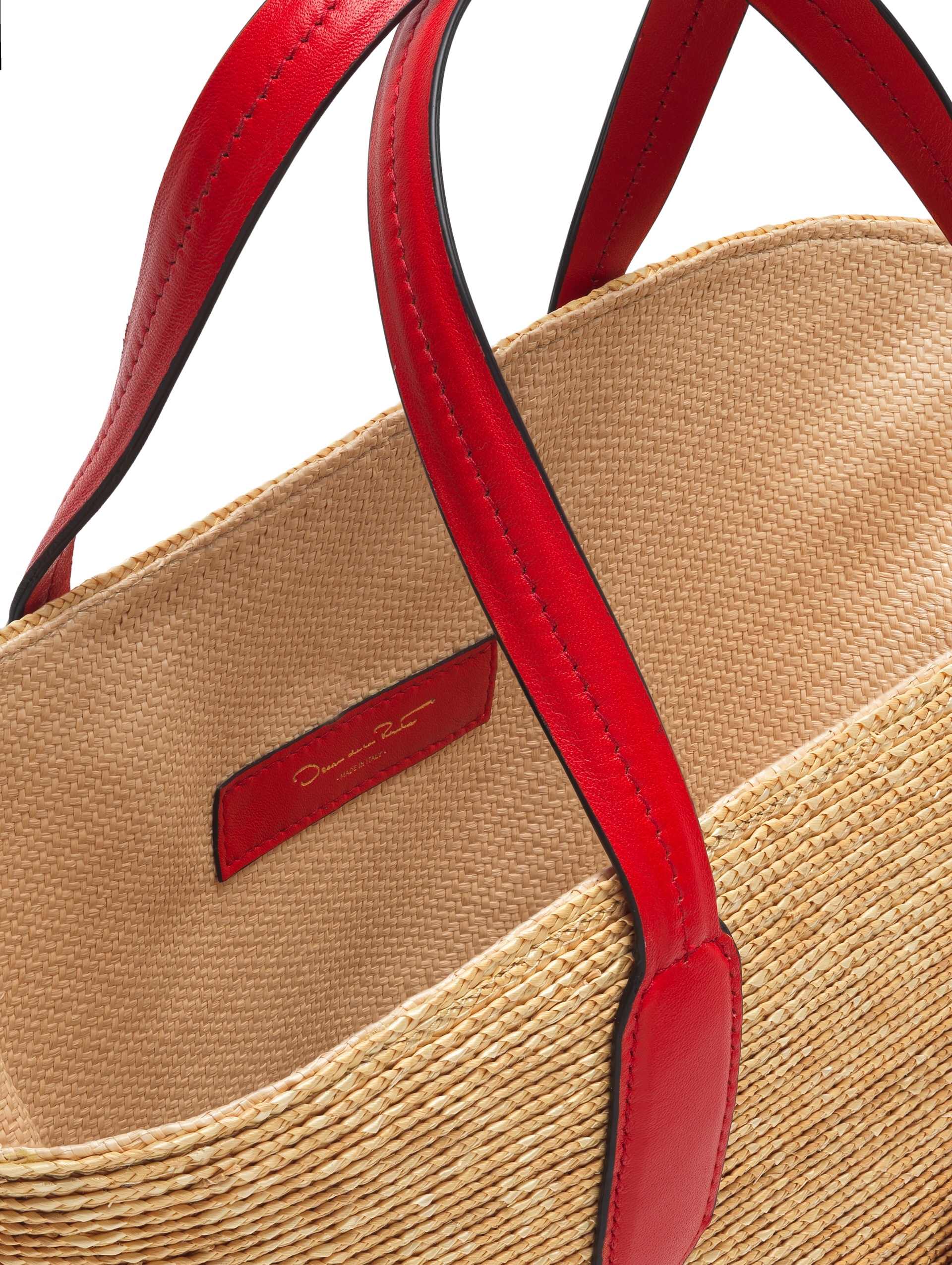 SMALL TULIP RAFFIA TOTE - 3