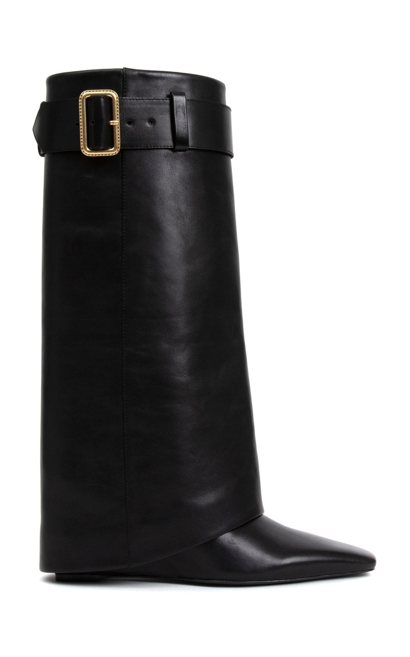 Freyja Belted Leather Boots black 1