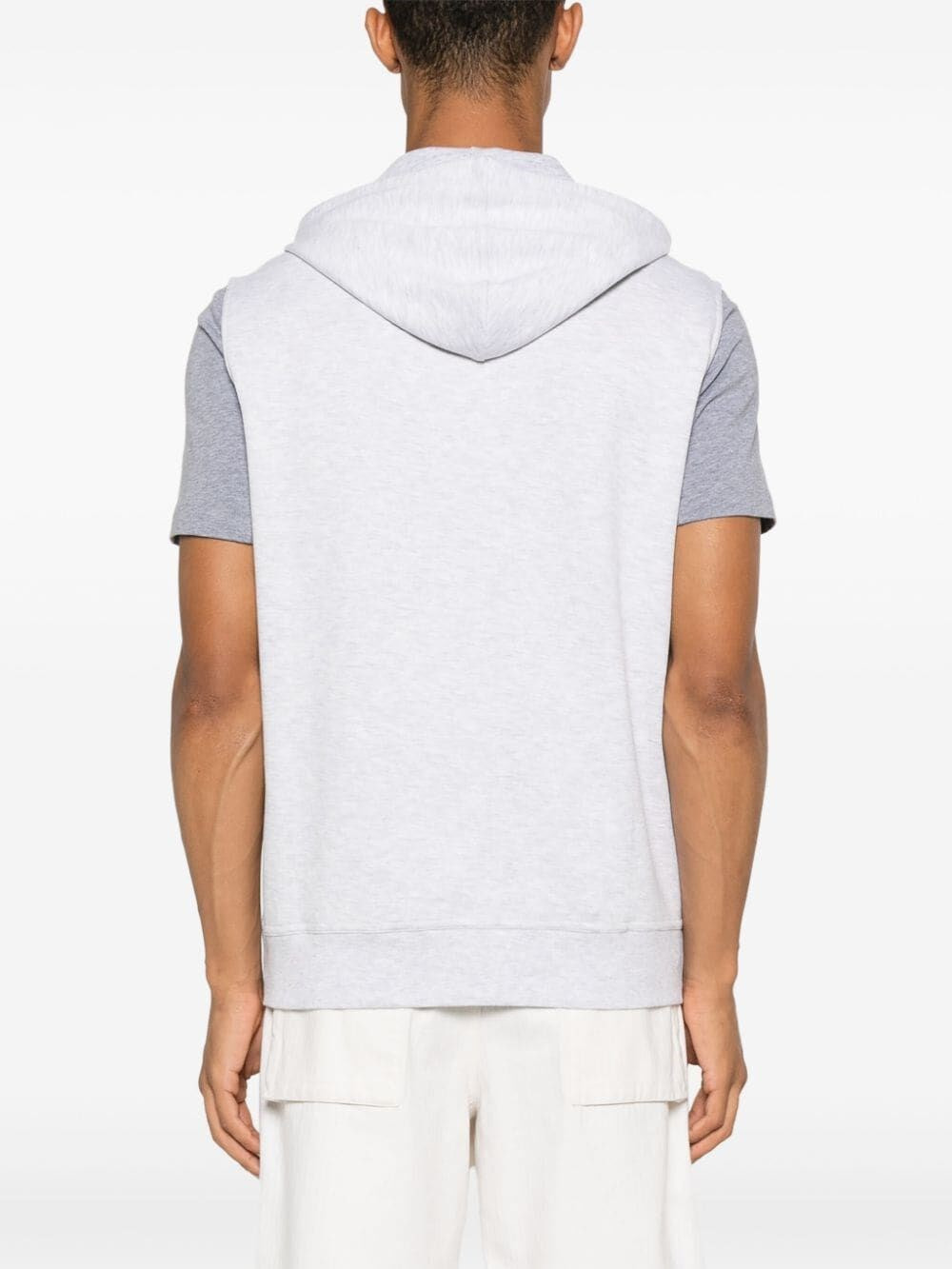 Sleeveless Cardigan Sweatshirt - 4