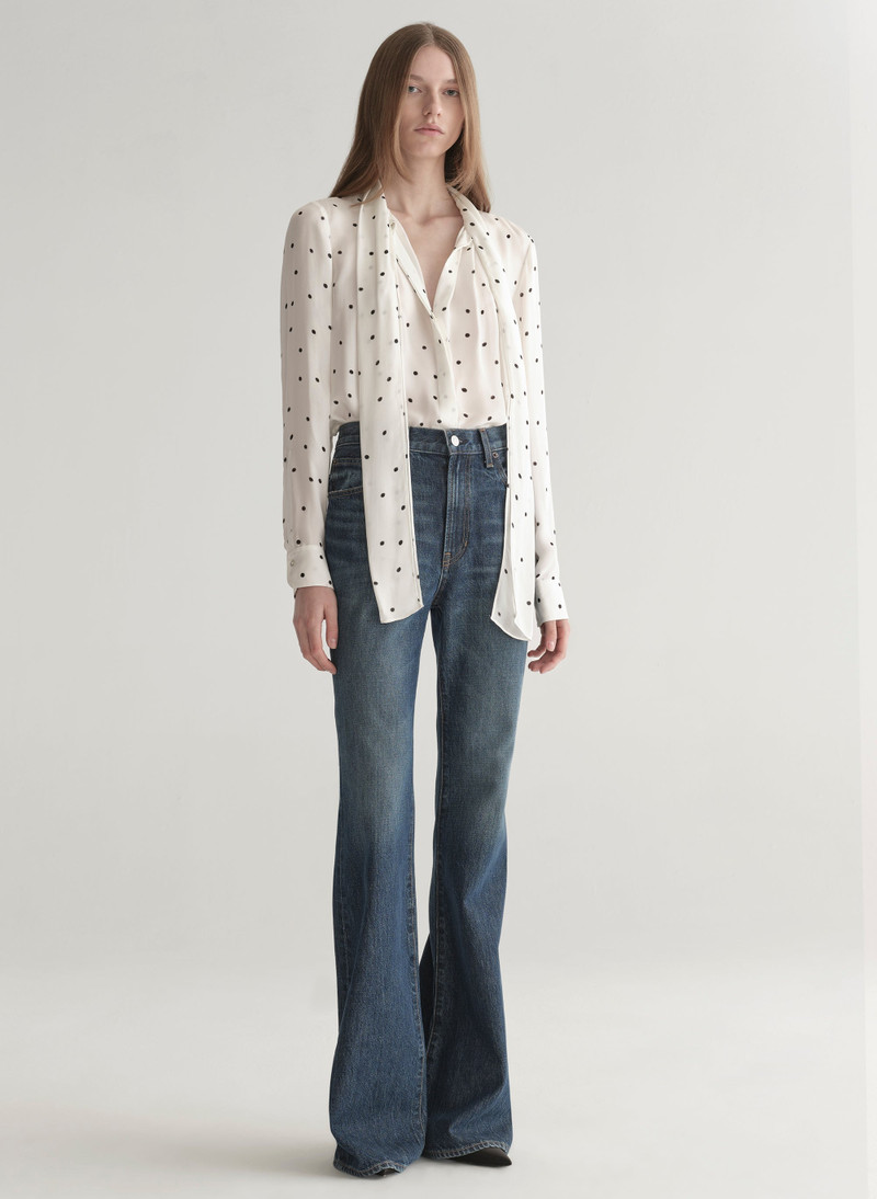 Viv Polka Dot Silk Top 5