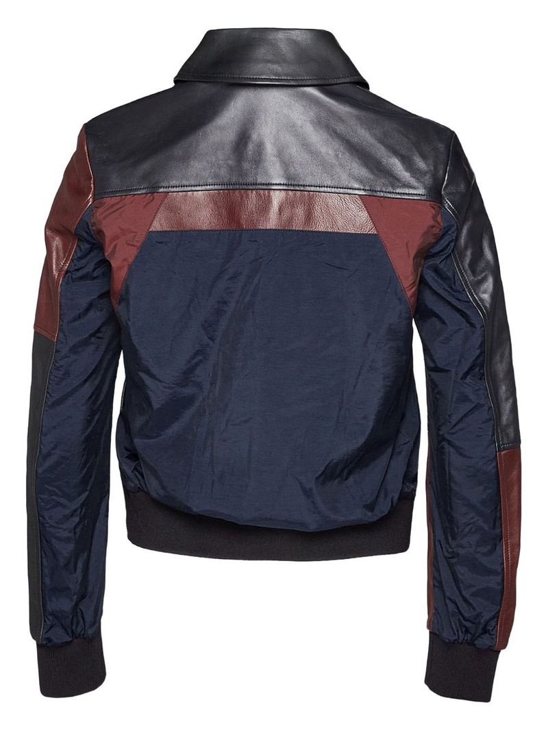 Jil Sander leather-patchwork bomber jacket outlook