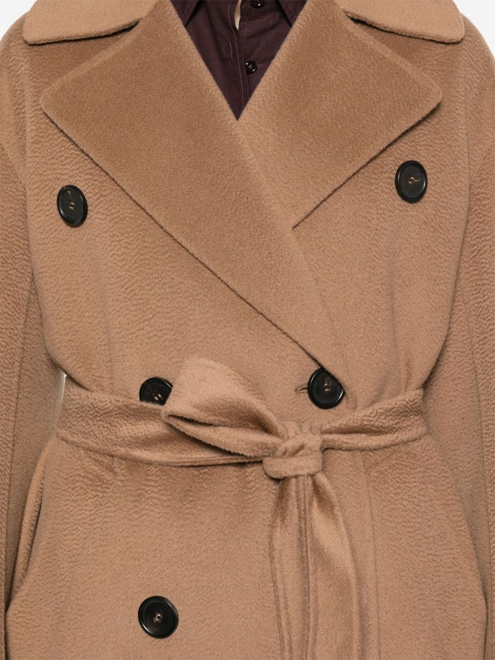 double-breasted belted coat - 5