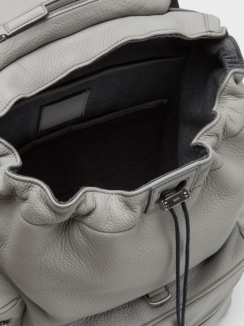 GREY MÉLANGE DEERSKIN SPECIAL BACKPACK 4