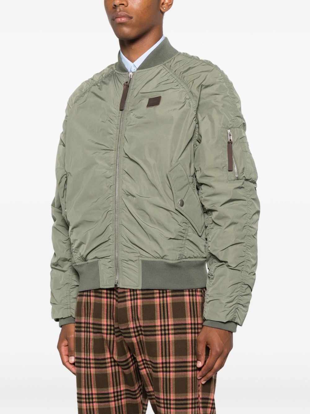 ruffled bomber jacket - 3