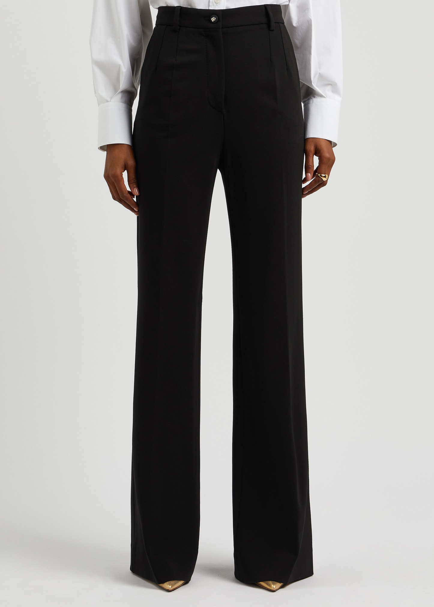 Wide-leg stretch-jersey trousers - 2