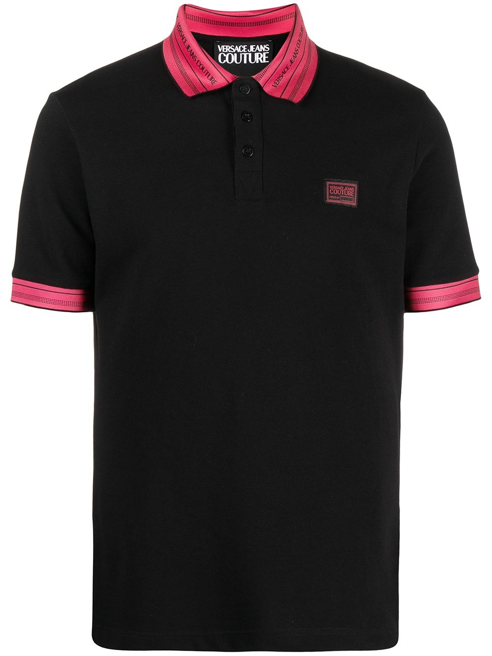 logo-patch polo shirt - 1