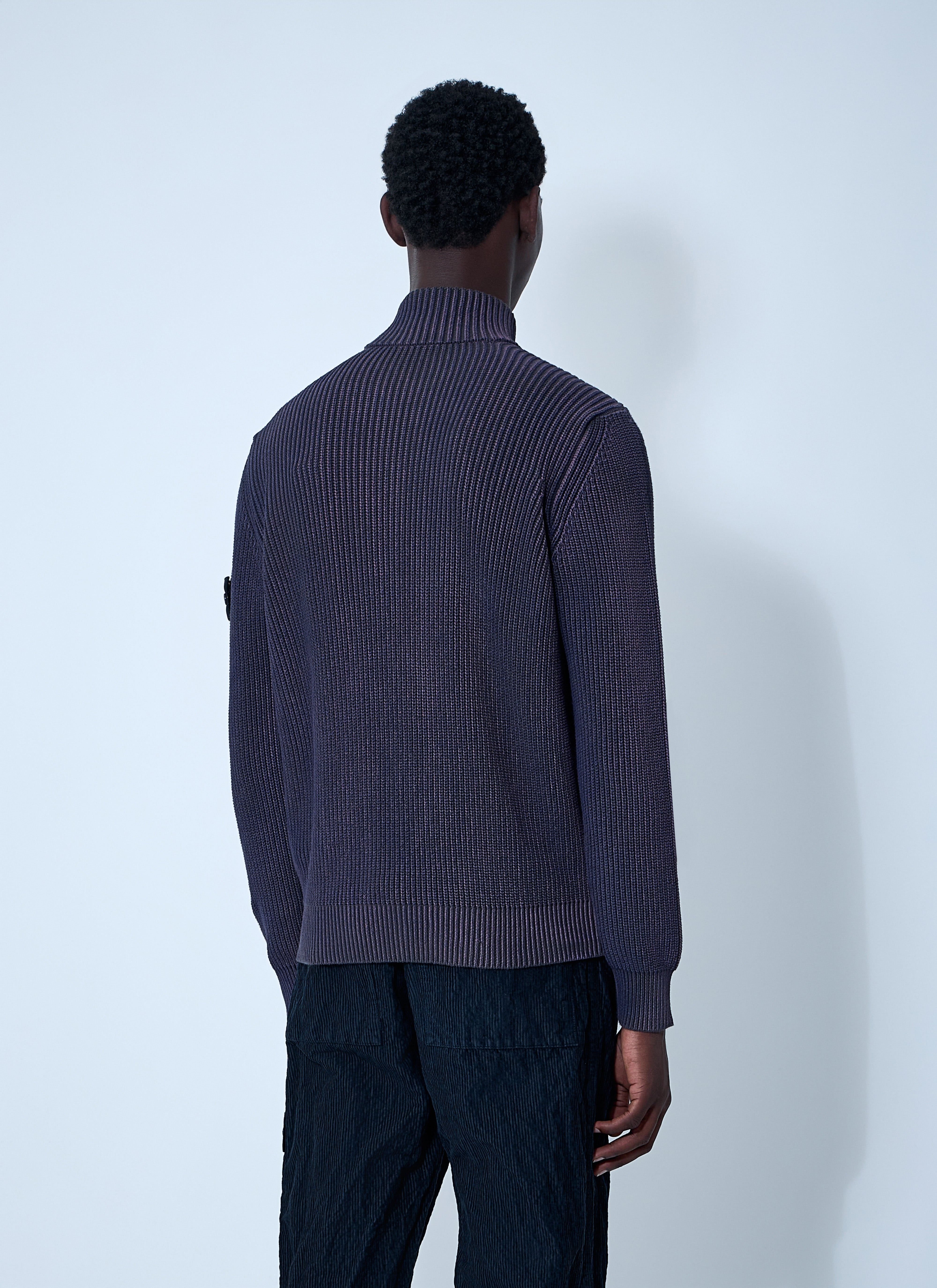 Stone Island Men Zip-Up Rib Cardigan - 4