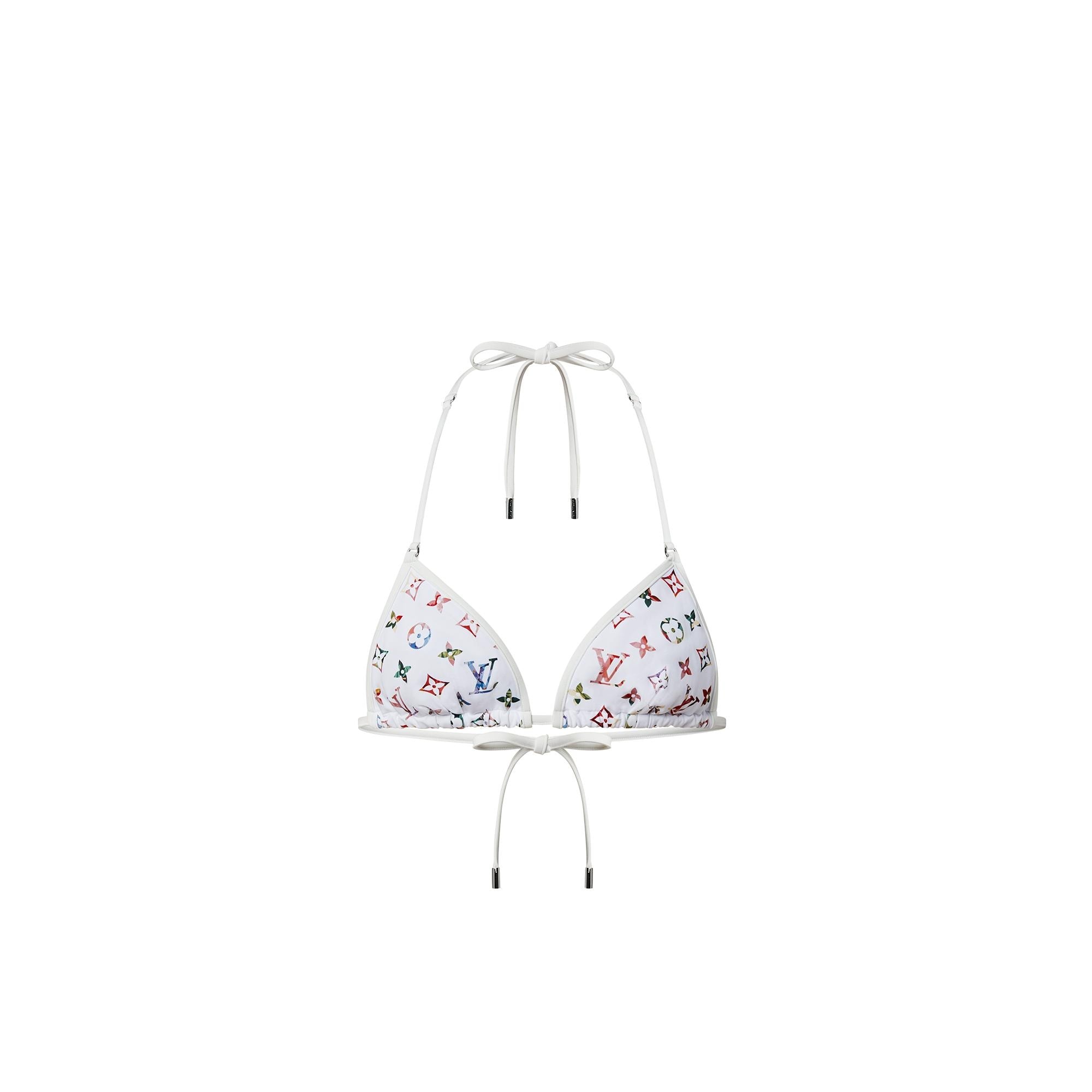 Vintage Flower Monogram Bikini Top - 1