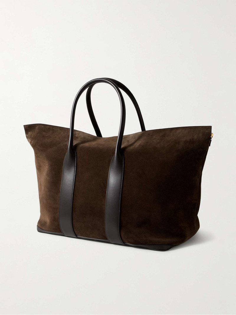 Buckley Leather-Trimmed Suede Tote Bag 4