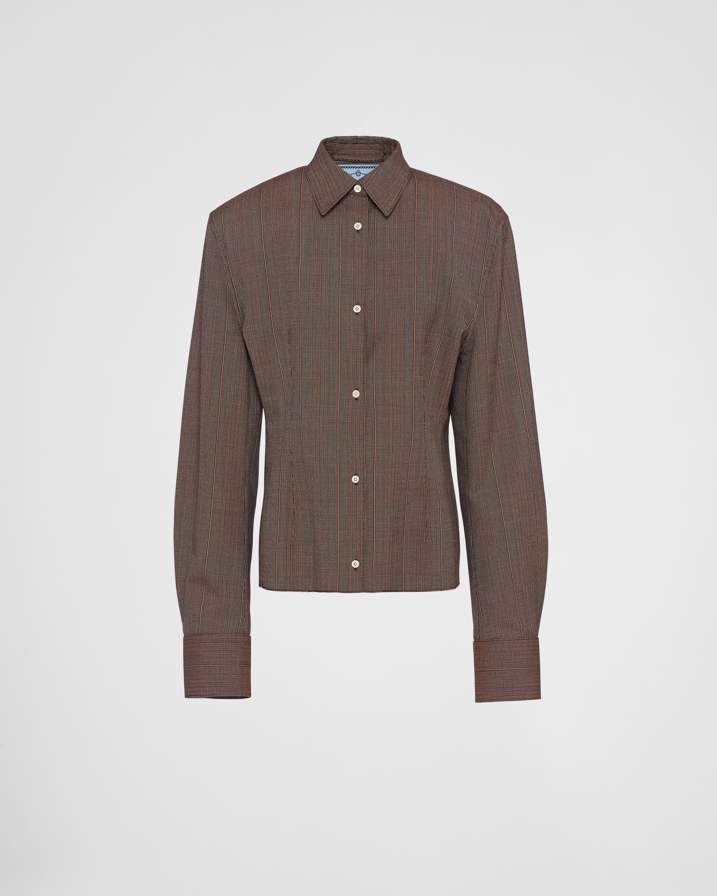【プラダ・PRADA】Single-breasted pinstripe wool jacket Prada Single-breasted pinstripe wool jacket | REVERSIBLE