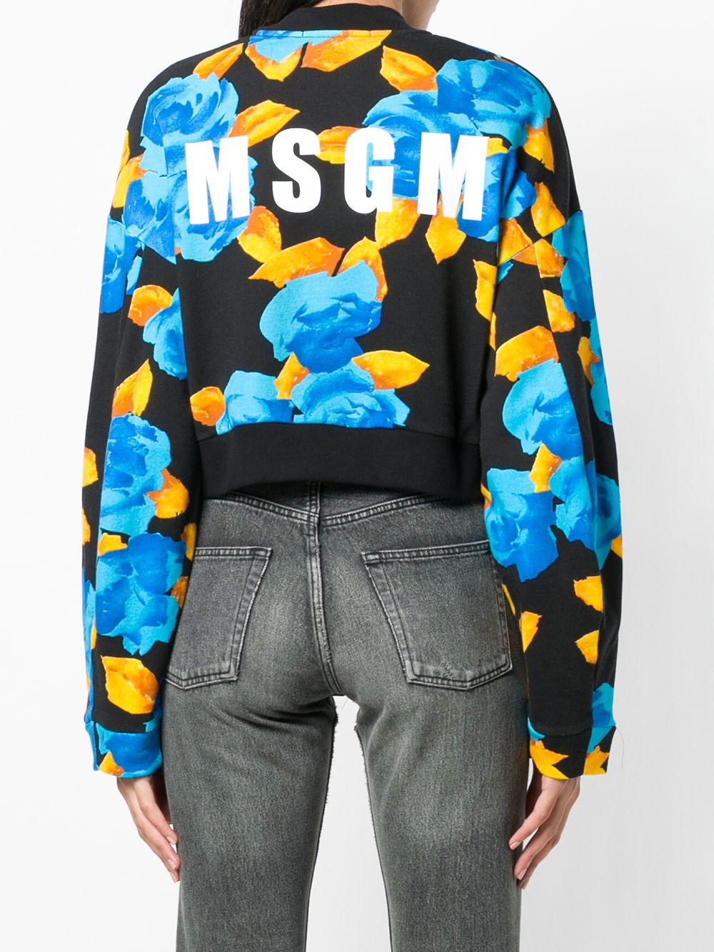 cropped jersey sweater - 4