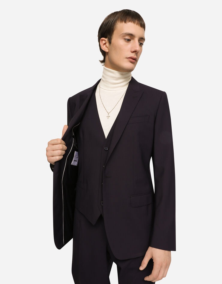 Stretch wool three-piece Martini-fit suit - 5