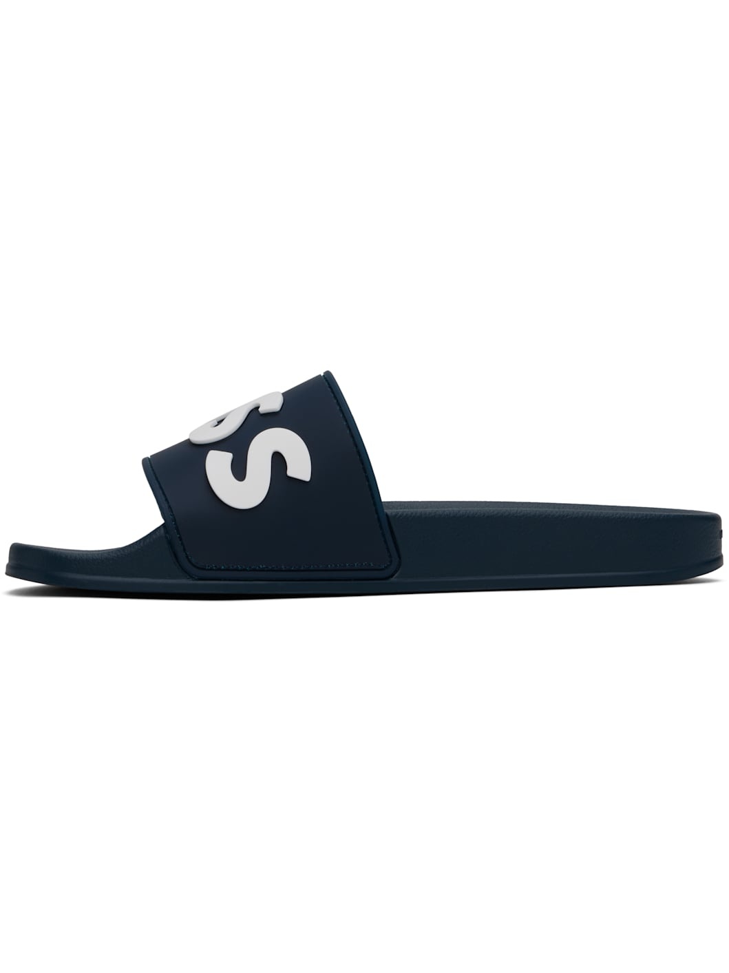 Navy Raised Logo Pool Slides - 3