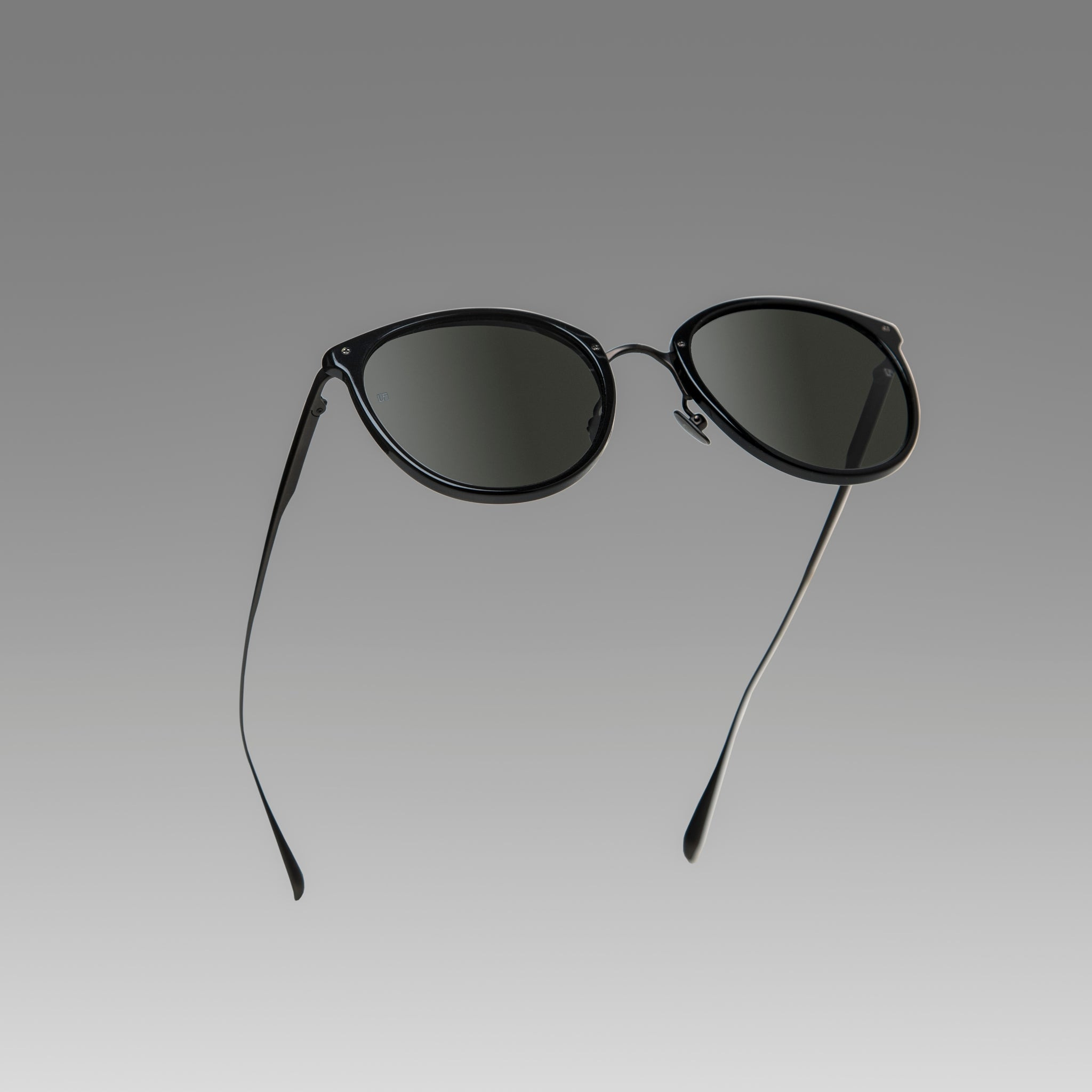 CALTHORPE OVAL OPTICAL FRAME IN BLACK AND MATT NICKEL (MEN'S) - 14