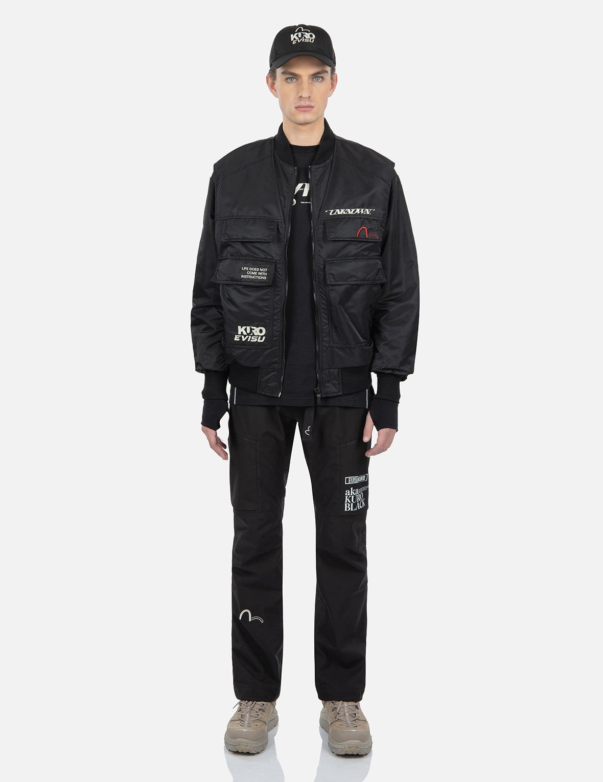 Mock 2-in-1 Bomber Jacket - 6