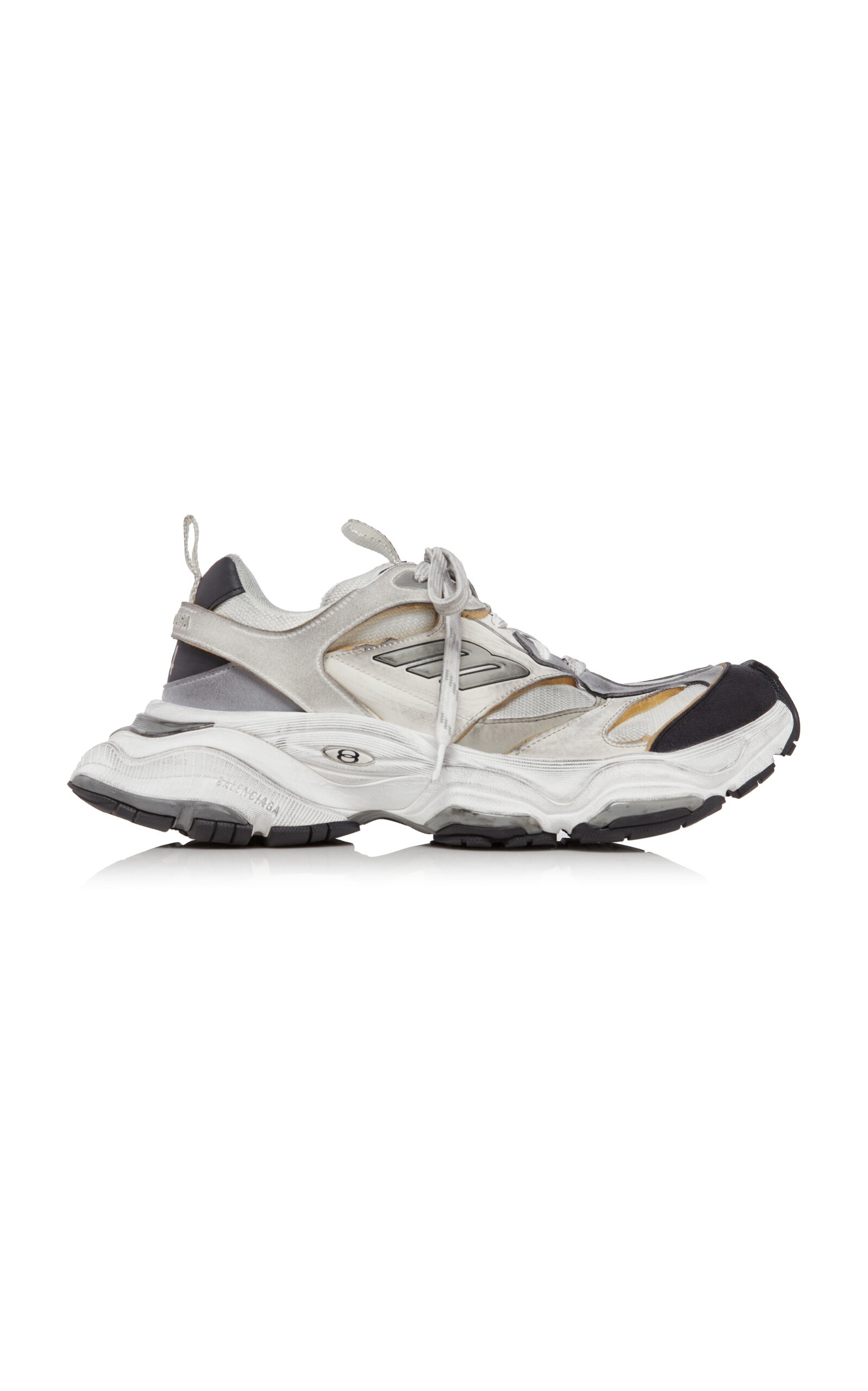 関税込【BALENCIAGA】Cargo メッシュスニーカー 5cm White/Gray BALENCIAGA】カーゴ スニーカー メッシュ マイクロファイバー