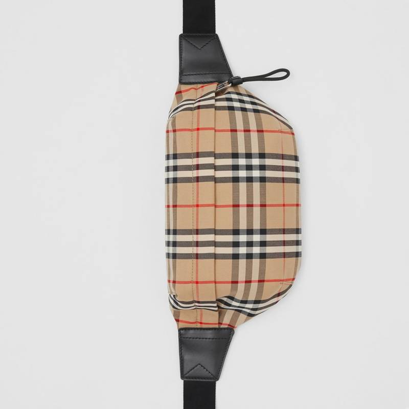Medium Vintage Check Bonded Cotton Bum Bag 4