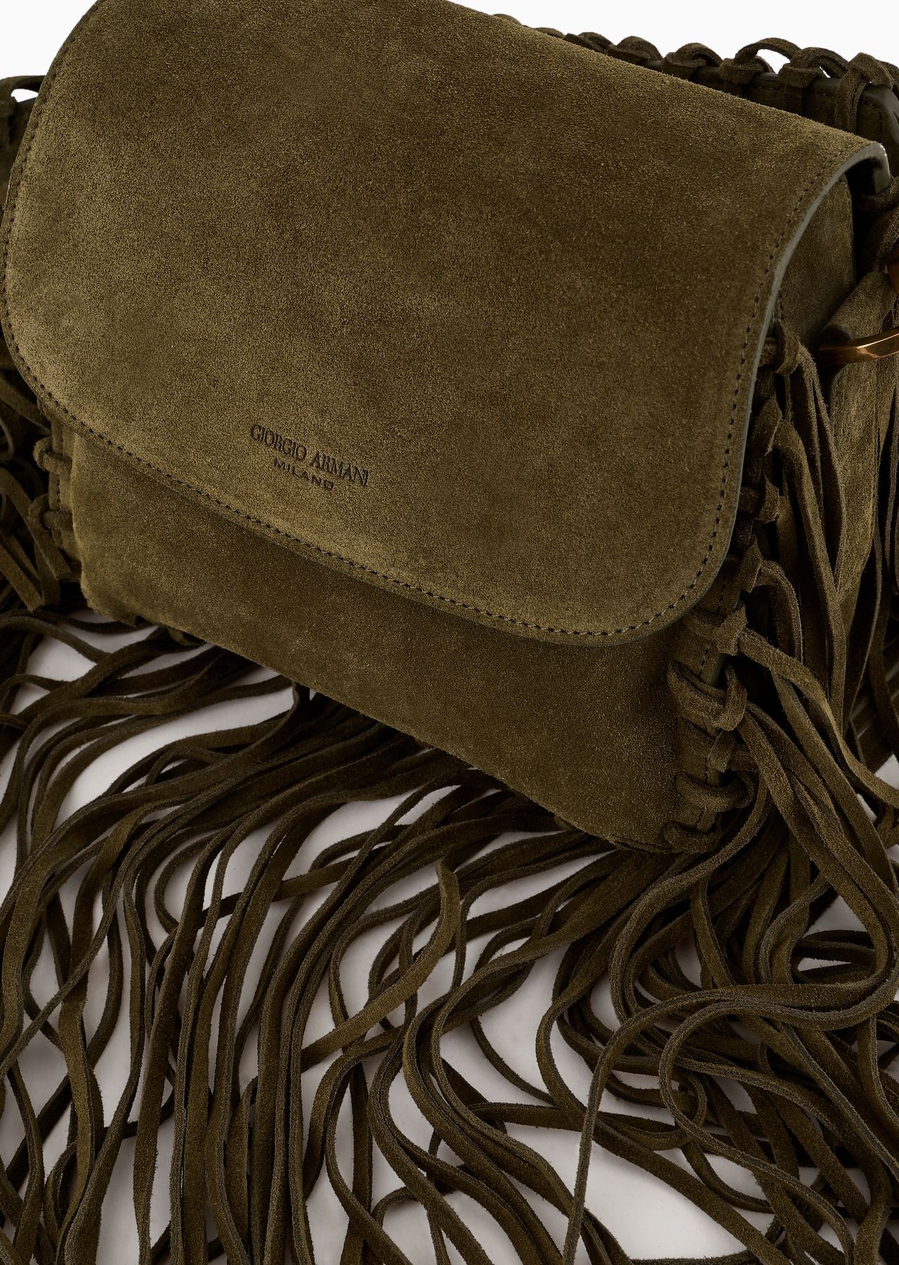 La Prima fringed suede bag - 8