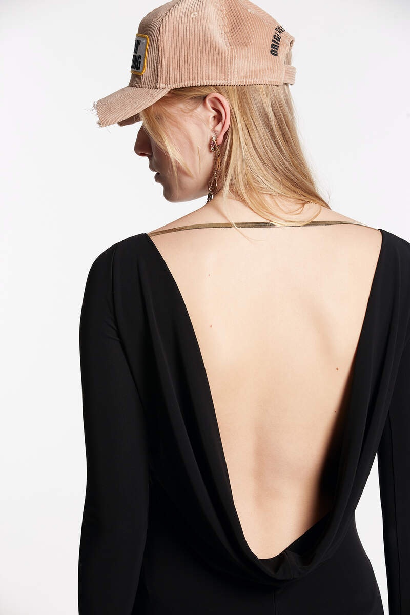 OPEN BACK MINI DRESS - 4