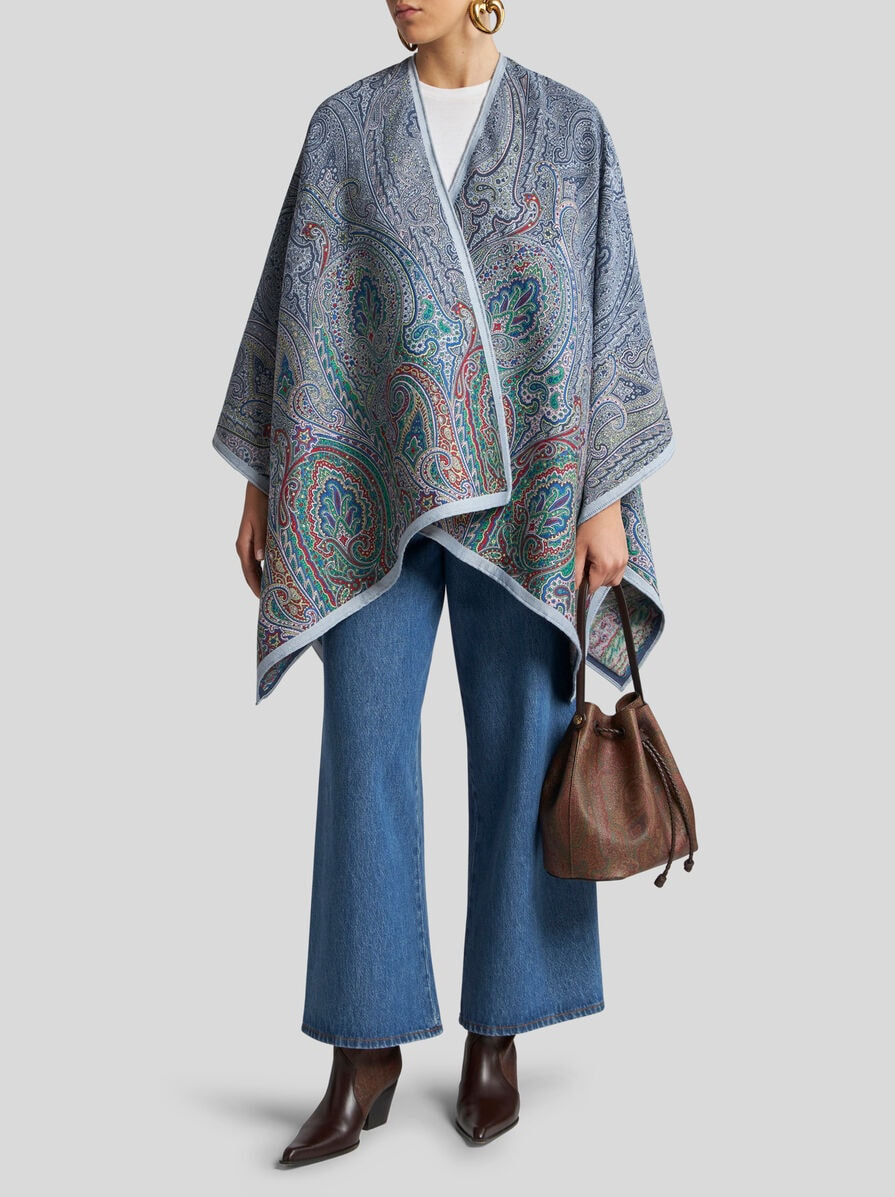 FIL COUPÉ PAISLEY JACQUARD CAPE - 3