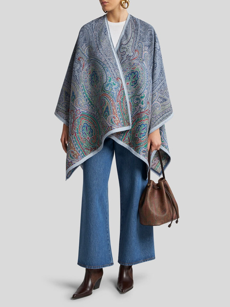 Etro FIL COUPÉ PAISLEY JACQUARD CAPE outlook