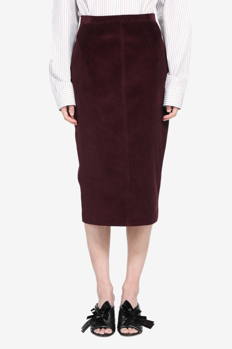 VELVET PENCIL SKIRT 1