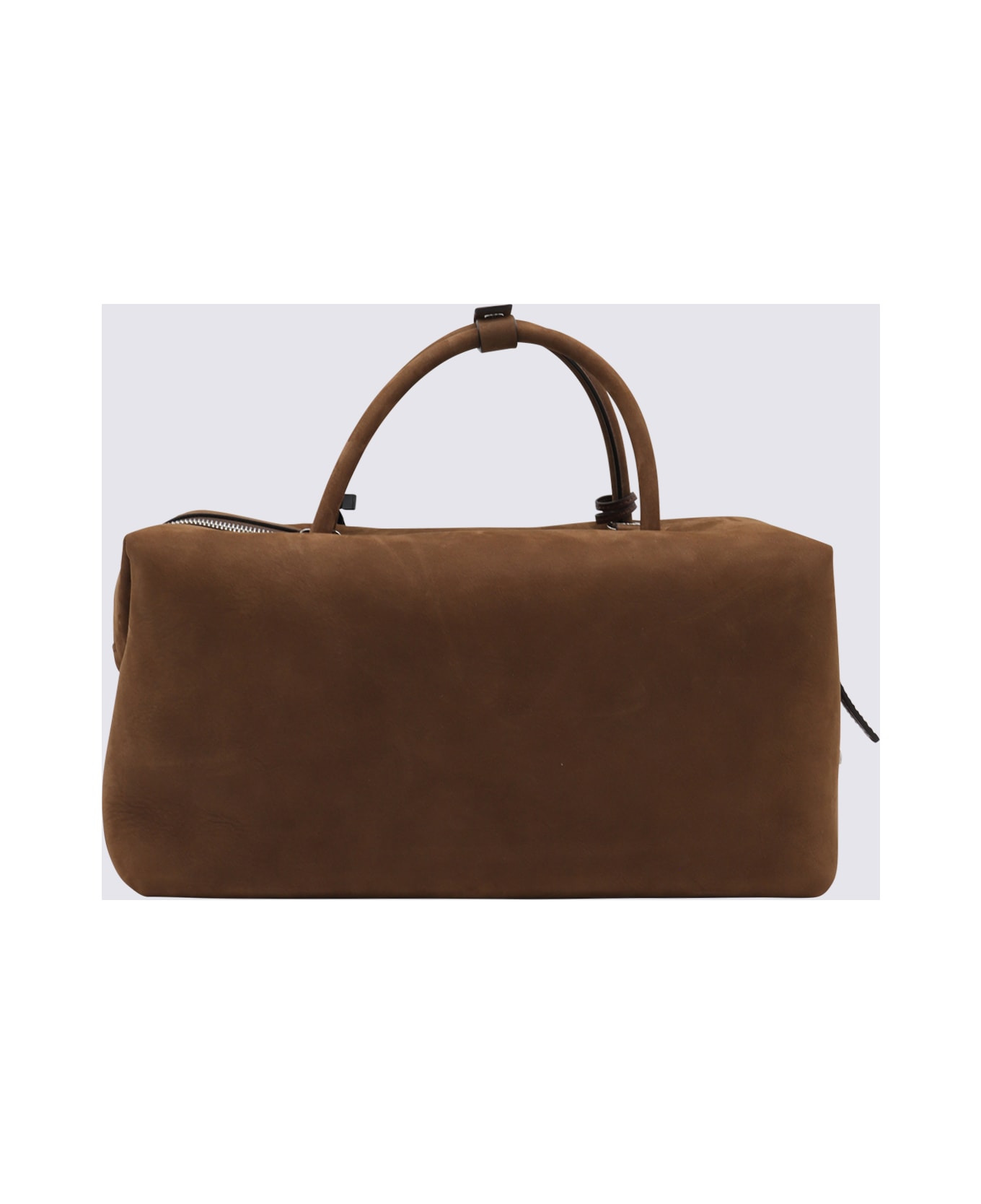 Brown Old Suede Leather Top Handle Bag - 2