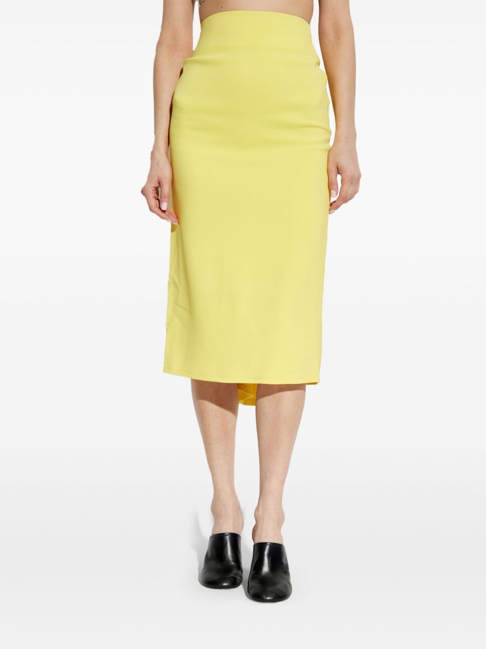 draped straight skirt - 3