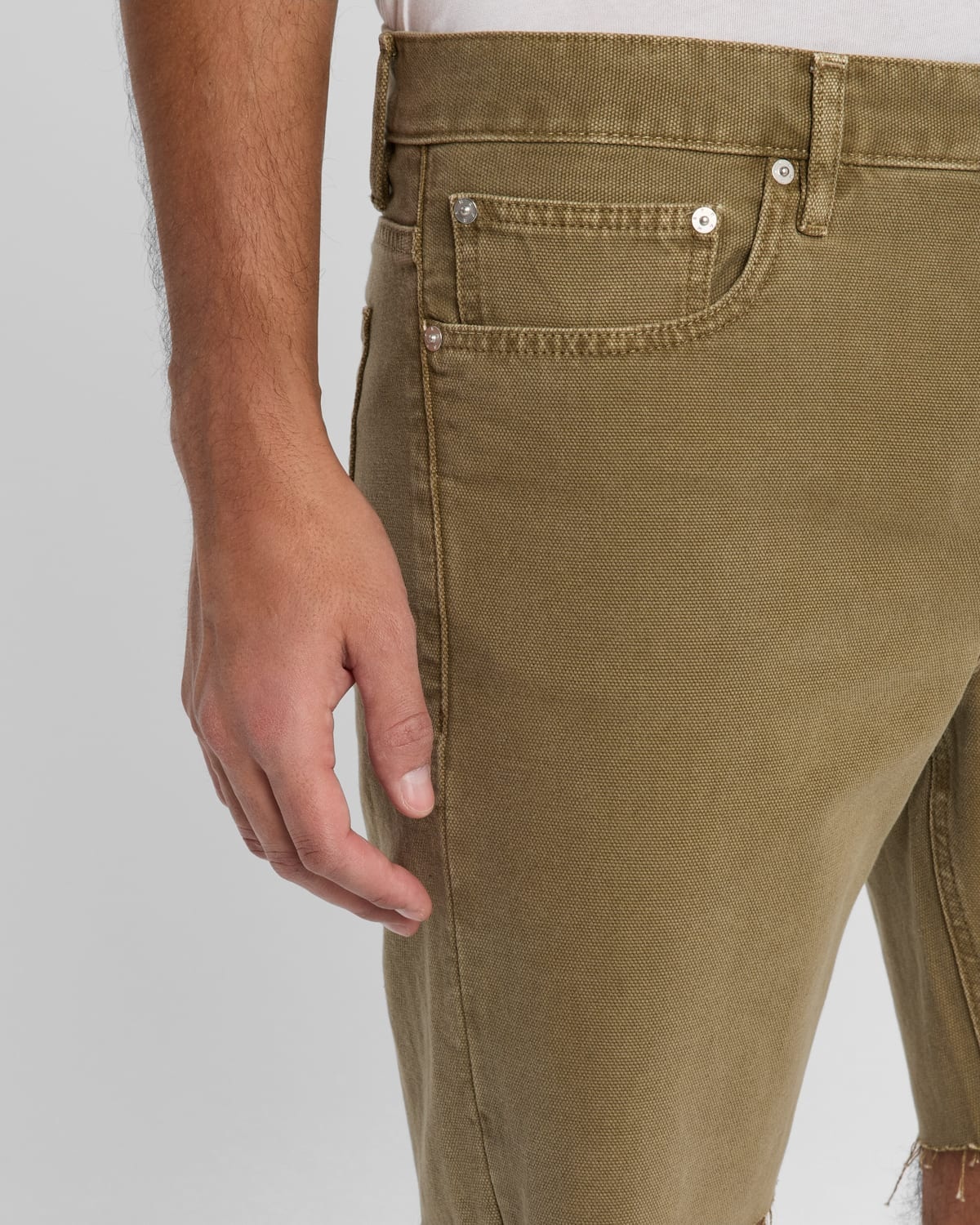 Men's Relaxed Raw Hem Shorts - 5