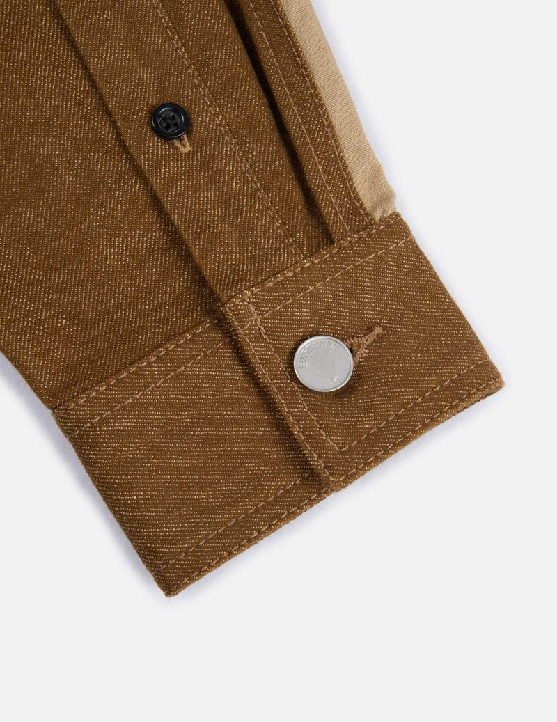 Sashiko Logo Embroidered Denim Shirt Jacket 12