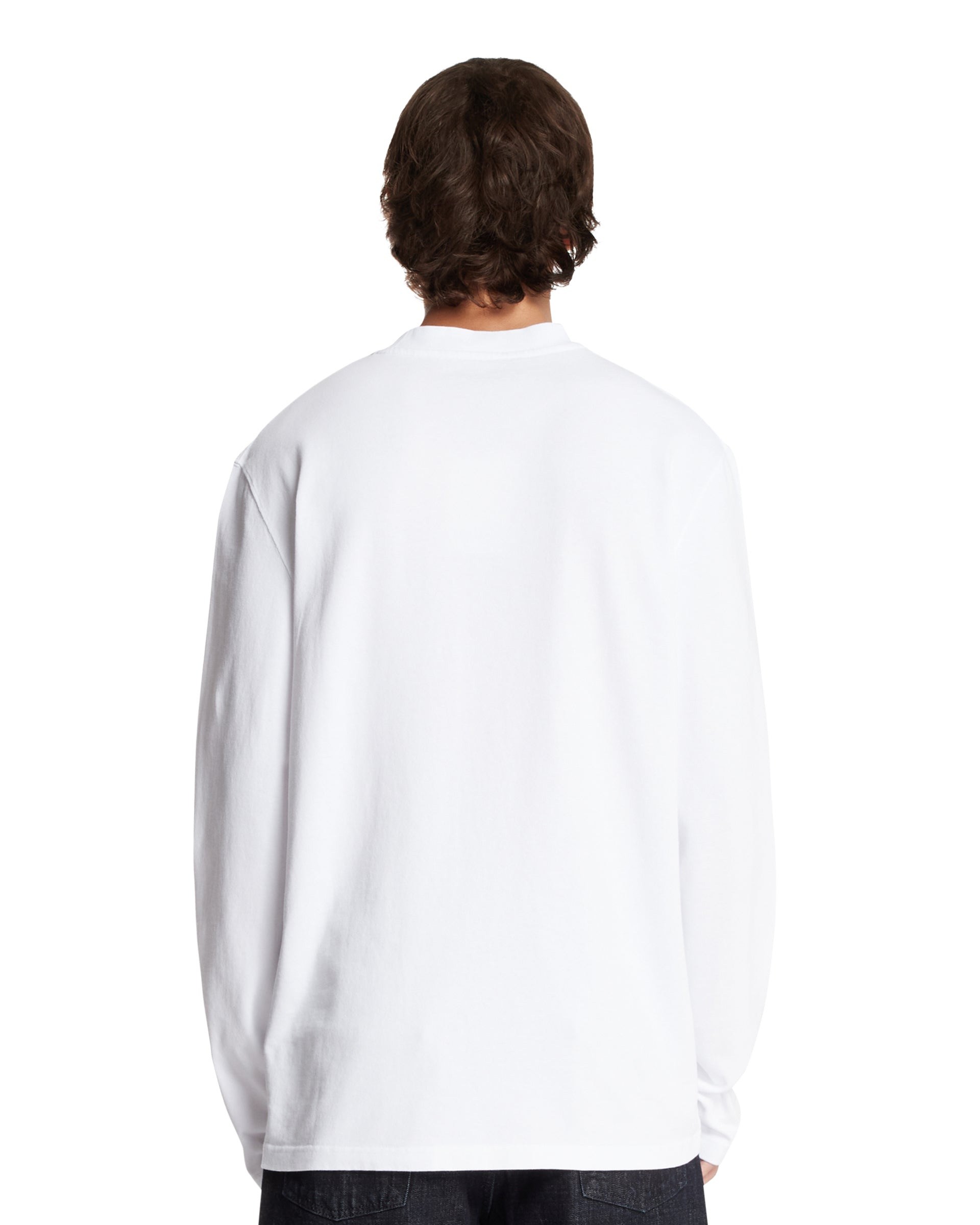 White Gros Grain Long Sleeve T-Shirt - 3