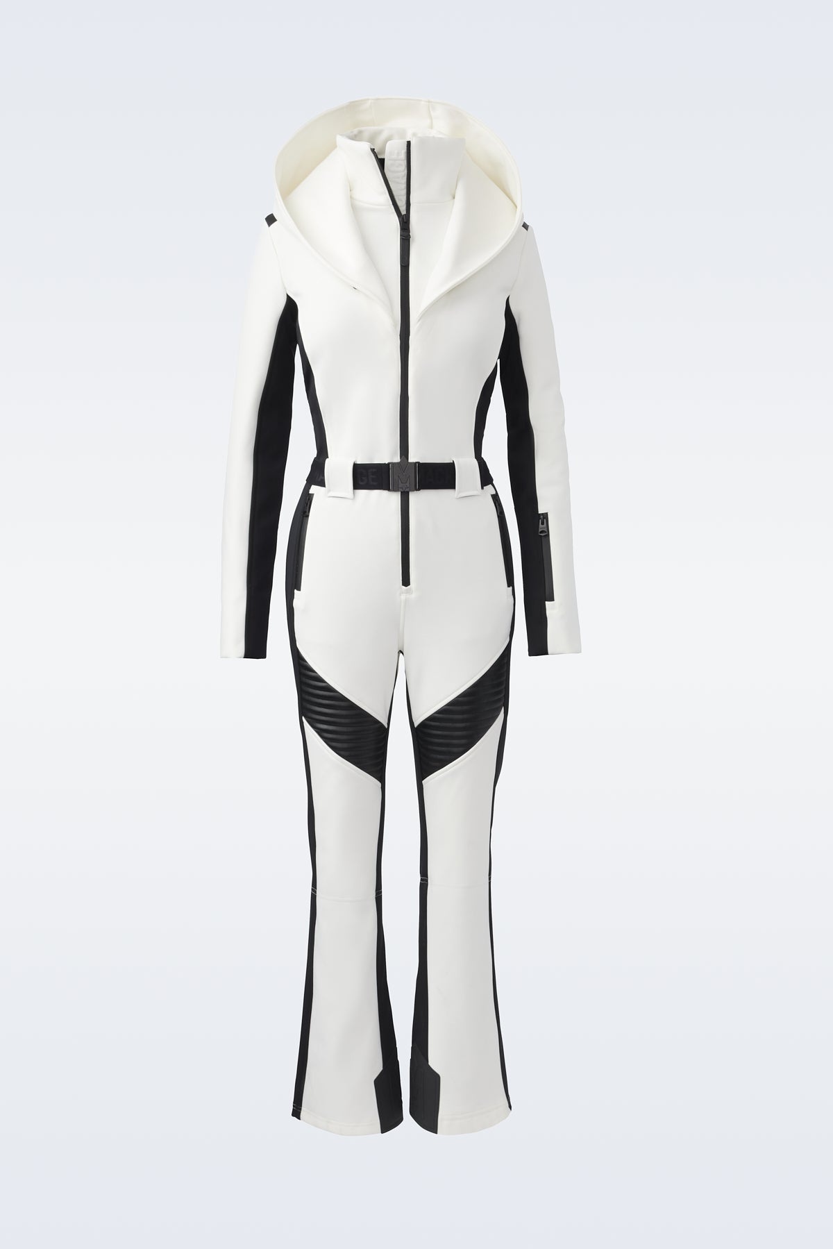 ELLE Agile-360 down ski suit with removable hood and shearling trim - 1