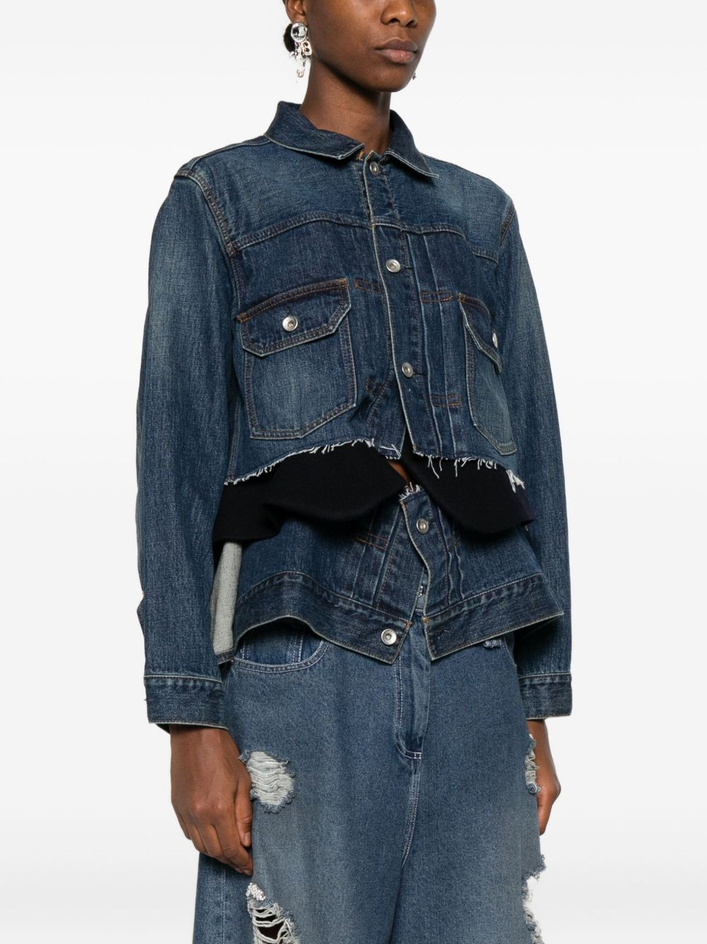 Sacai Women Giubbino Jeans - 5