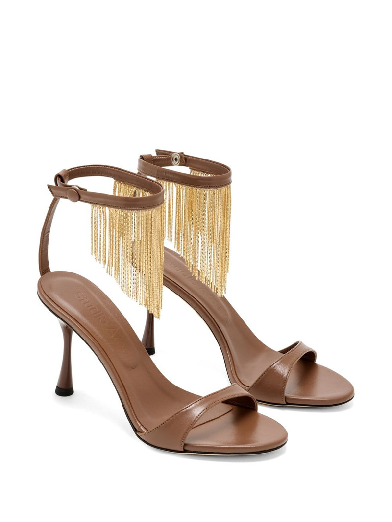 Studio Amelia Figaro fringed-strap sandals outlook