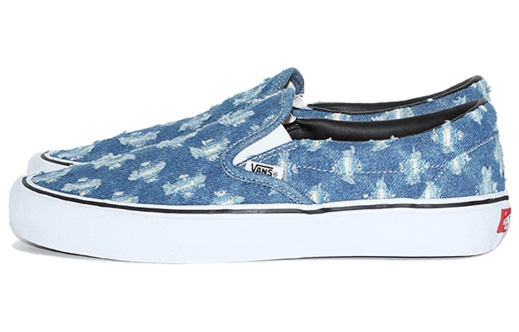 Vans Supreme x Slip-On 'Blue Hole Punch Denim' VN0A38DD2DD - 3