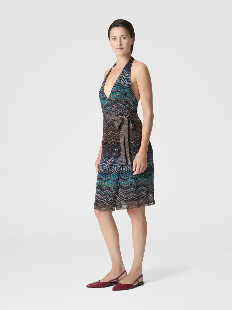 Missoni Longuette Dress with Halter Neck and Belt outlook