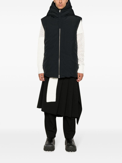 Jil Sander hooded feather-down cotton gilet outlook